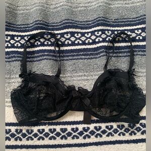 Be Wicked Black Womens Laced Unpadded Bra Size L